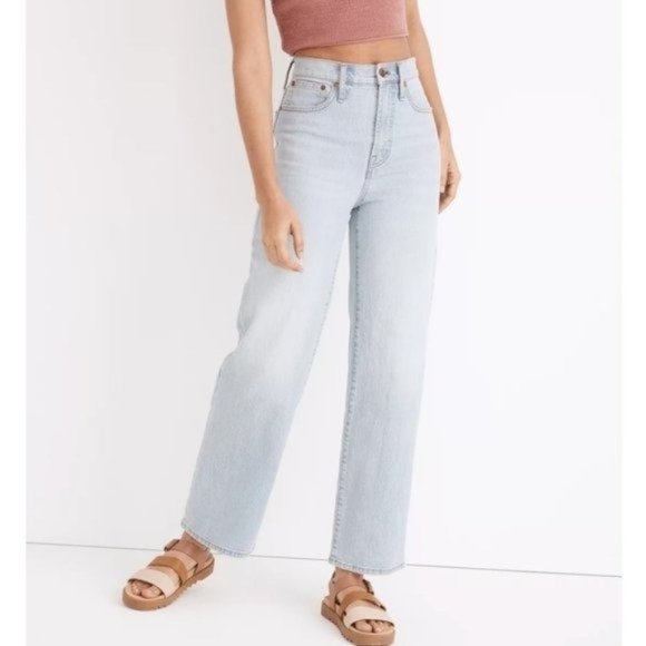 Madewell Blue Flare Wide Leg Jeans - Picture 1 of 8